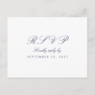 Minimalistisch RSVP-Briefkaart met Clean White Res Uitnodiging Briefkaart