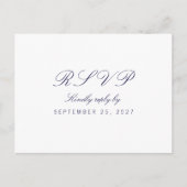 Minimalistisch RSVP-Briefkaart met Clean White Res Uitnodiging Briefkaart (Voorkant)