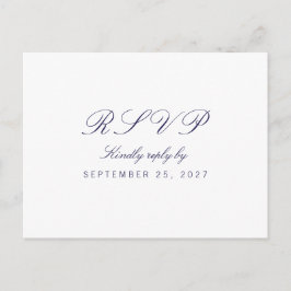 Minimalistisch RSVP-Briefkaart met Clean White Res Uitnodiging Briefkaart