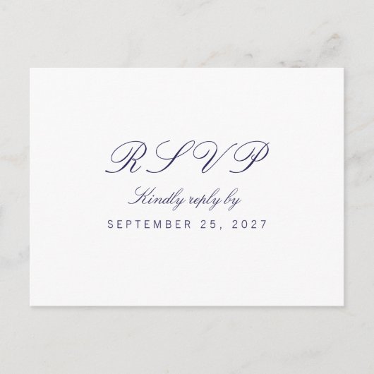 Minimalistisch RSVP-Briefkaart met Clean White Res Uitnodiging Briefkaart (Voorkant)