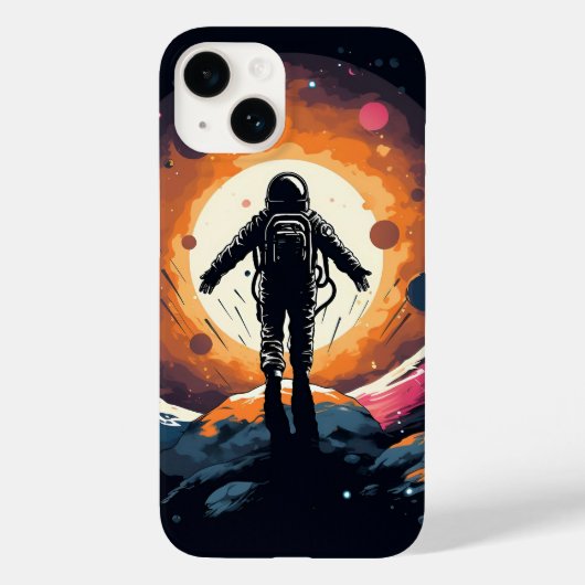  minimalistisch ruimteavontuur Case-Mate iPhone case (Achterkant)