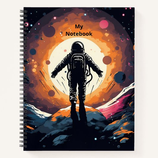 minimalistisch ruimteavontuur notitieboek (Voorkant)