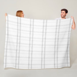 Minimalistisch ruitjespapier rasterpatroon fleece deken