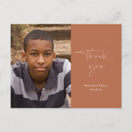 Minimalistisch Rust Afstuderen Dank u wel met foto Briefkaart