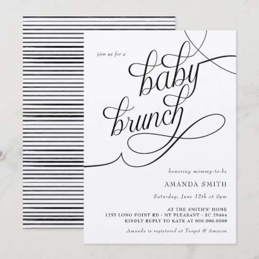 Minimalistisch Rustic Boho Gender Neutral Baby Bru Kaart (Voorkant / Achterkant)