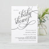 Minimalistisch Rustic Boho Gender Neutral Baby sho Kaart (Staand voorkant)