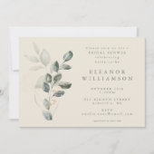 Minimalistisch Rustic Gold Greenery-Vrijgezellenfe Kaart (Voorkant)