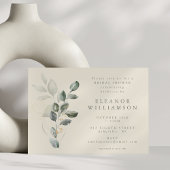 Minimalistisch Rustic Gold Greenery-Vrijgezellenfe Kaart