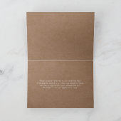 Minimalistisch Rustic - Hartelijk dank - Kaart (Binnen)