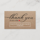 Minimalistisch Rustic Kraft Business Hartelijk dan Visitekaartje (Voorkant)