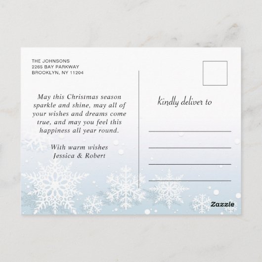 Minimalistisch rustiek 3 FOTO Kerstvakantie Boho Briefkaart (Achterkant)