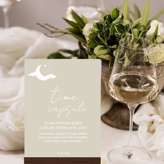 Minimalistisch rustiek Baby shower Tijd Capsule te Poster