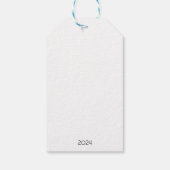 minimalistisch rustiek dennenboomontwerp Kerstmis Cadeaulabel (Achterkant)