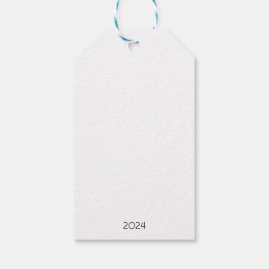 minimalistisch rustiek dennenboomontwerp Kerstmis Cadeaulabel (Achterkant)