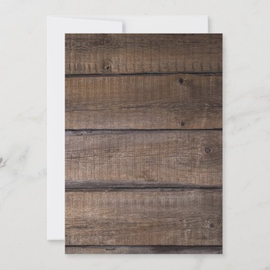 Minimalistisch rustiek een dag weg repetitie diner kaart (Achterkant)