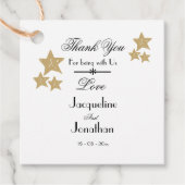 Minimalistisch rustiek eenvoudig Verloving dank u Bedankjes Labels (Voorkant)