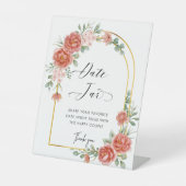 Minimalistisch rustiek groen datum potje ideeën te reclamebord met voetstuk (Voorkant)