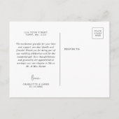 Minimalistisch Rustisch Dank u briefkaart (Achterkant)