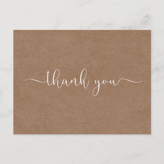 Minimalistisch Rustisch Dank u briefkaart (Voorkant)