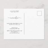 Minimalistisch Rustisch RSVP-Briefkaart Uitnodiging Briefkaart (Achterkant)
