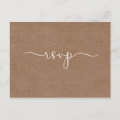 Minimalistisch Rustisch RSVP-Briefkaart Uitnodiging Briefkaart (Voorkant)