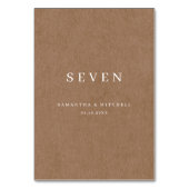 Minimalistisch Rustisch tabelnummer Kaart (Voorkant)