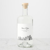 Minimalistisch Sacramento Bruiloft Custom Likeurfles Etiket (Voorkant)