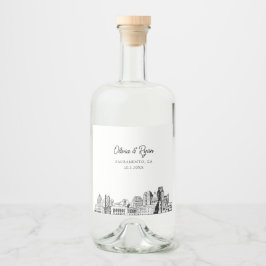 Minimalistisch Sacramento Bruiloft Custom Likeurfles Etiket
