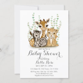 Minimalistisch Safari Aanvragen van Baby shower Kaart