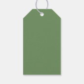 Minimalistisch Sage Green Baby shower Hartelijk da Cadeaulabel (Achterkant)