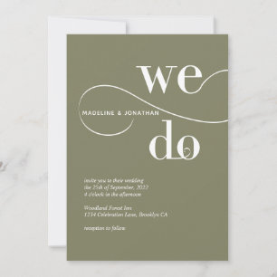 Minimalistisch Sage Green We maken een kalligrafie Kaart