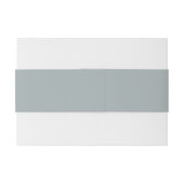 Minimalistisch Sage Grey Green Uitnodigingen Wikkel (Achterkant Voorbeeld)