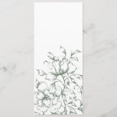 Minimalistisch Sage Groen Bloemen Plaats Kaart Men (Achterkant)