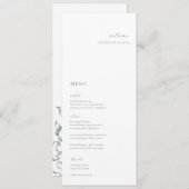 Minimalistisch Sage Groen Bloemen Plaats Kaart Men (Voorkant / Achterkant)