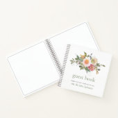 Minimalistisch Sage Groen Boeket Bruiloft Gastenbo Notitieboek (Binnen)