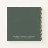 Minimalistisch Sage Groen Mos Bruiloft Gast Notiti Notitieboek (Achterkant)