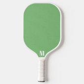 Minimalistisch Sage Groene Textuur Modern Monogram Pickleball Paddle (Achterkant)