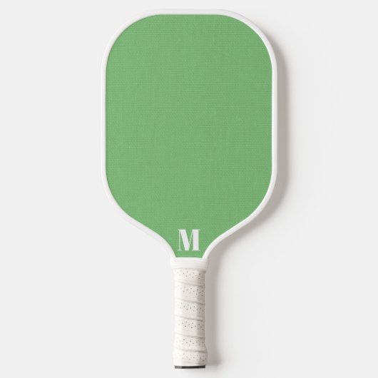 Minimalistisch Sage Groene Textuur Modern Monogram Pickleball Paddle (Voorkant)