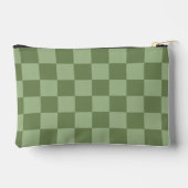 Minimalistisch saliegroen dambordpatroon etui (Achterkant)