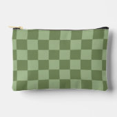Minimalistisch saliegroen dambordpatroon etui (Voorkant)