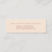 Minimalistisch salon Gold van Nail-technicus Mini Visitekaartje (Achterkant)
