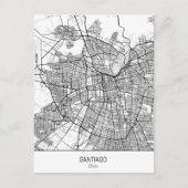 Minimalistisch Santiago Chili Briefkaart (Voorkant)