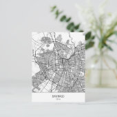 Minimalistisch Santiago Chili Briefkaart (Staand voorkant)