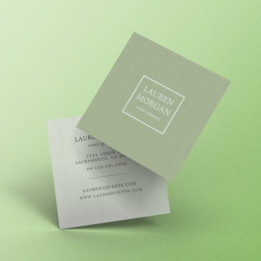 Minimalistisch sappig groen Visitekaartje