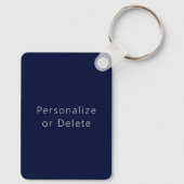Minimalistisch Saxophone Navy Line Saxo Personaliz Sleutelhanger (Achterkant)
