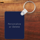 Minimalistisch Saxophone Navy Line Saxo Personaliz Sleutelhanger (Achterkant)