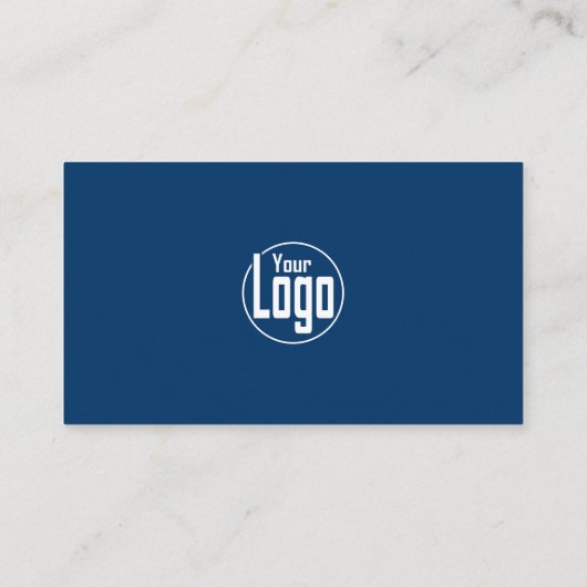 Minimalistisch scanbaar blauw-wit bedrijf visitekaartje (Achterkant)