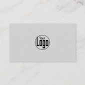 Minimalistisch scanbaar grijs en zwart bedrijf visitekaartje (Achterkant)