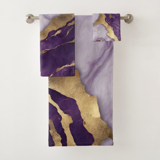 Minimalistisch Scandinavisch chique Lila Paarse ma Bad Handdoek (Insitu)