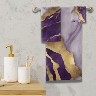 Minimalistisch Scandinavisch chique Lila Paarse ma Bad Handdoek